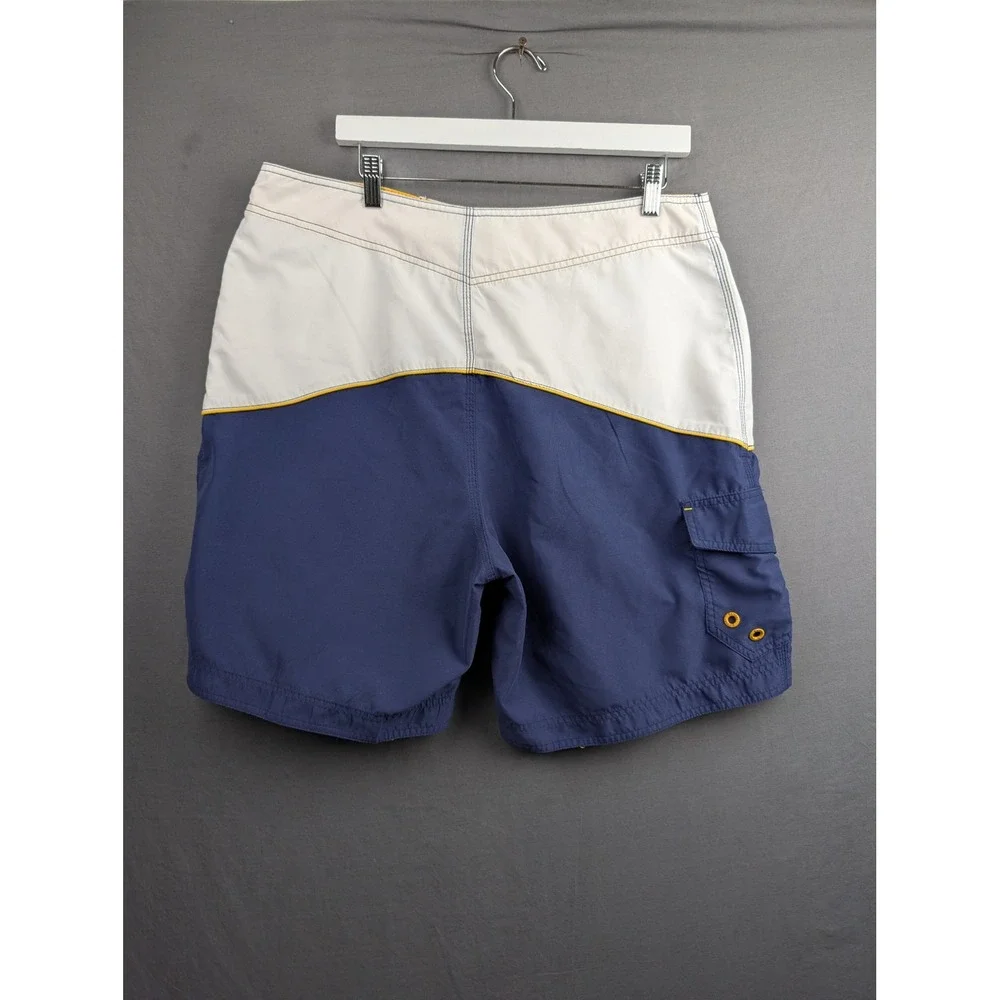 Corona Extra Mens Board Shorts Blue White Yellow Swim Trunks Size XL 36